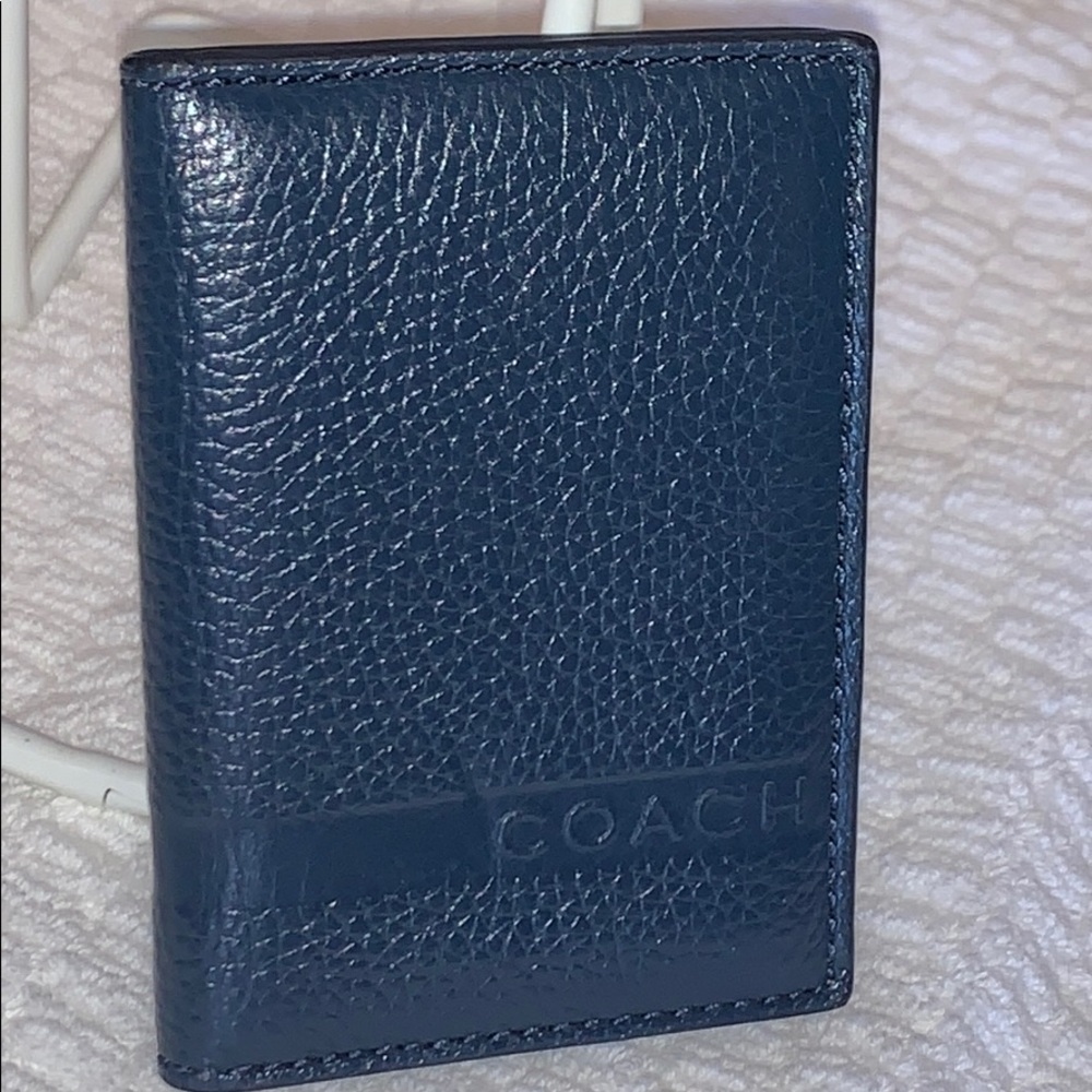 Coach Bifold Wallet Navy Blue